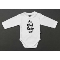 Dorko DRK Az Élet Szép mintával nyomott hosszú ujjú baba body