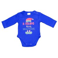 Hosszú ujjú baba body karácsonyi mintával