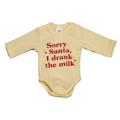 Hosszú ujjú baba body karácsonyi mintával