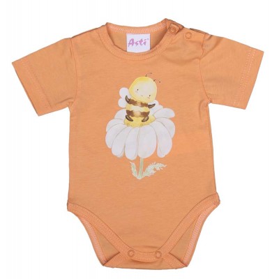 Rövid ujjú baba body cuki Méhecske mintával