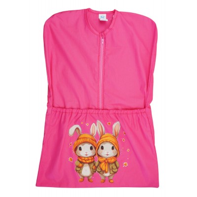 Oviszsák elöl cipzáras, zsebes Nyuszis mintával