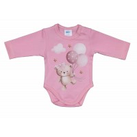 Hosszú ujjú baba body Macis mintával