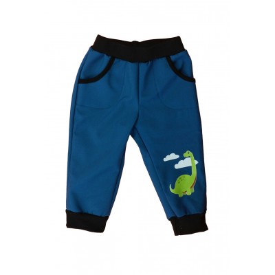Vízlepergetős softshell kisfiú nadrág Dínó mintáva
