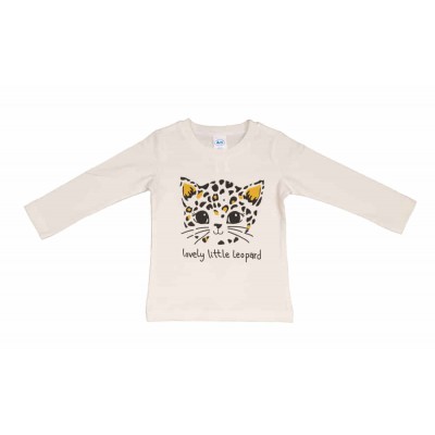 Hosszú ujjú kislány póló cuki Leopárd mintával