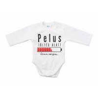 Feliratos rövid ujjú baba body