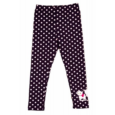 Belül enyhén bolyhos kislány leggings cica mintával