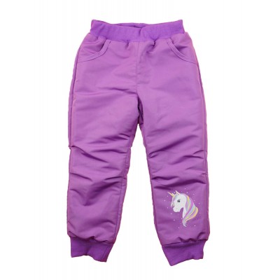Lányka bélelt vízlepergetős nadrág – Unikornis mintával