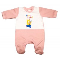 Belül bolyhos hosszú ujjú kislány rugdalózó Cicás mintával Belül bolyhos hosszú ujjú kislány rugdalózó Cicás mintával