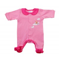 Kislány rugdalózó – Maci mintával, elöl patentos