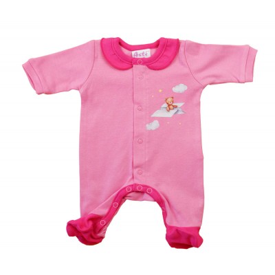 Kislány rugdalózó – Maci mintával, elöl patentos