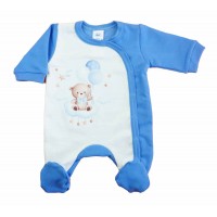 Belül bolyhos elöl patentos hosszú ujjú baba rugdalózó macis mintával Belül bolyhos elöl patentos hosszú ujjú baba rugdalózó macis mintával