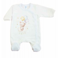 Belül bolyhos elöl patentos hosszú ujjú baba rugdalózó macis mintával Belül bolyhos elöl patentos hosszú ujjú baba rugdalózó macis mintával