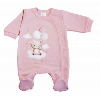 Belül bolyhos elöl patentos hosszú ujjú baba rugdalózó macis mintával Belül bolyhos elöl patentos hosszú ujjú baba rugdalózó macis mintával