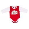 Hosszú ujjú baba body karácsonyi mintával