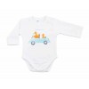 Hosszú ujjú baba body - Autós mintával