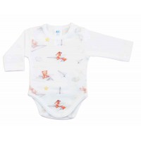 Hosszú ujjú baba body Macis mintával