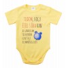 Feliratos rövid ujjú baba body