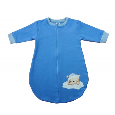 Belül bolyhos hosszú ujjú hálózsák – 2,5 TOG - Macis mintával