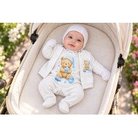 5 részes baba szett – belül bolyhos anyagból - Macis mintával
