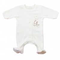 Hosszú ujjú pamut rugdalózó – Kis cipő mintával