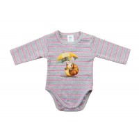 Hosszú ujjú baba body - csiga mintával