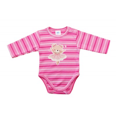 Hosszú ujjú baba body - Balerina mintával