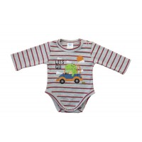 Hosszú ujjú baba body - Dinó mintával