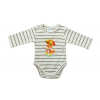 Hosszú ujjú baba body - Rókás mintával