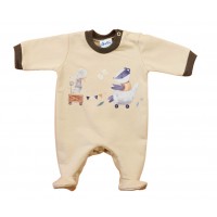 Belül bolyhos, hosszú ujjú baba rugdalózó – Állatos mintával Belül bolyhos, hosszú ujjú baba rugdalózó – Állatos mintával