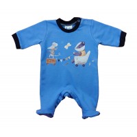 Belül bolyhos, hosszú ujjú baba rugdalózó – Állatos mintával Belül bolyhos, hosszú ujjú baba rugdalózó – Állatos mintával