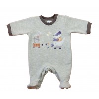 Belül bolyhos, hosszú ujjú baba rugdalózó – Állatos mintával Belül bolyhos, hosszú ujjú baba rugdalózó – Állatos mintával