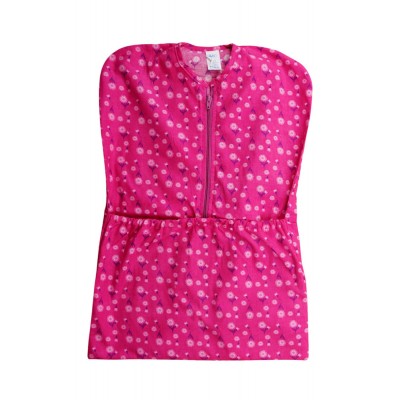 Oviszsák elöl cipzáras, zsebes – Virág mintával