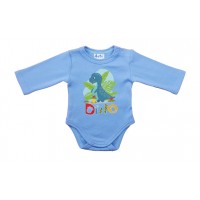 Hosszú ujjú baba body - Dinó mintával