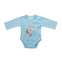 Hosszú ujjú baba body - Repülős maci mintával