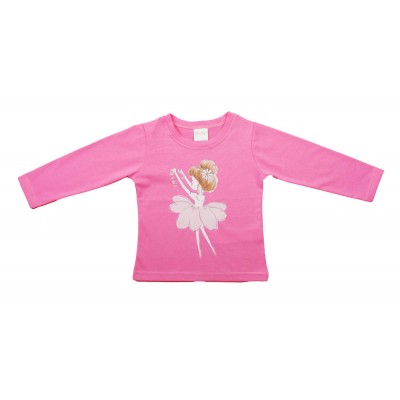 Hosszú ujjú lány póló – Balerina mintával