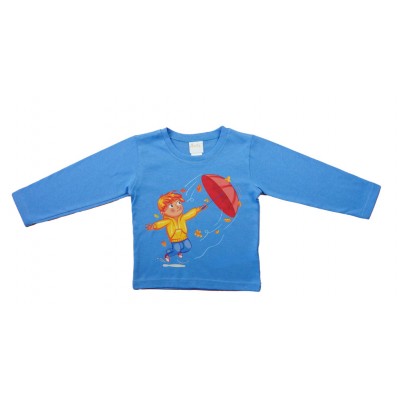 Hosszú ujjú fiú póló - kisfiú mintával