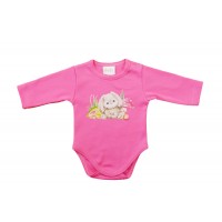 Hosszú ujjú baba body - Állatos mintával