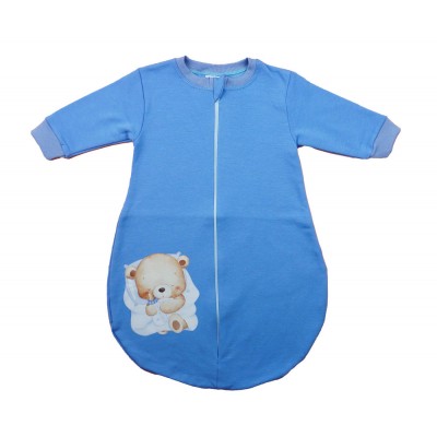 Belül bolyhos hosszú ujjú hálózsák – 2,5 TOG - Maci mintával