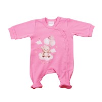 Vékony, pamut, elöl patentos  rugdalózó Maci mintával