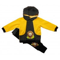 2 részes kisfiú szabadidő szett oroszlános mintával