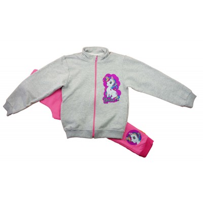 2 részes bolyhos  kislány szabadidő szett Unikornis mintával