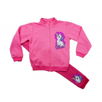 2 részes bolyhos  kislány szabadidő szett Unikornis mintával