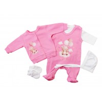 5 részes baba szett maci mintával