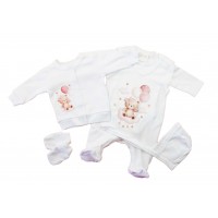 5 részes baba szett maci mintával