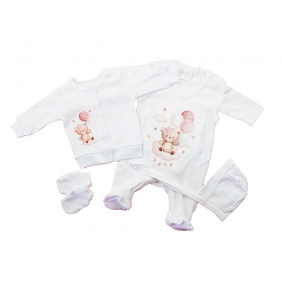 5 részes baba szett maci mintával