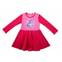 Hosszú ujjú kislány ruha – Unikornis mintával