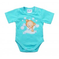 Rövid ujjú baba body Macis mintával