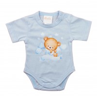 Rövid ujjú baba body Macis mintával Rövid ujjú baba body Macis mintával
