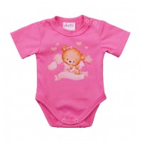 Rövid ujjú baba body Macis mintával