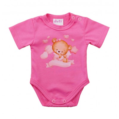 Rövid ujjú baba body Macis mintával